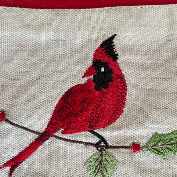 New! Cardinal embroidered tea towel Buy 2 for $20! - Picture 5 of 5